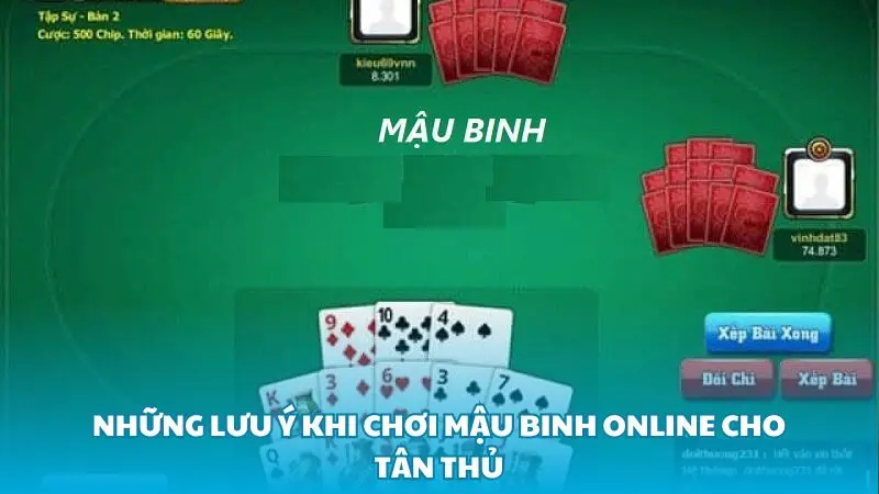 Lưu ý khi chơi mậu binh online AE888 